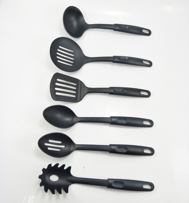 Conjunto de utensilios de cocina multifunción de 6 piezas de nylon de grado alimenticio con logotipo personalizado