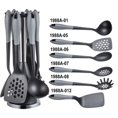 Conjunto de utensilios de cocina resistentes al calor de 6 piezas de nylon 66 antiadherente para cocinar sin problemas