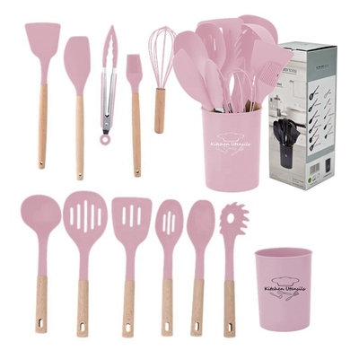 9/10/11/12pcs Resistente al calor herramientas de cocina de silicona libre de BPA Spatula Set Cualquier color