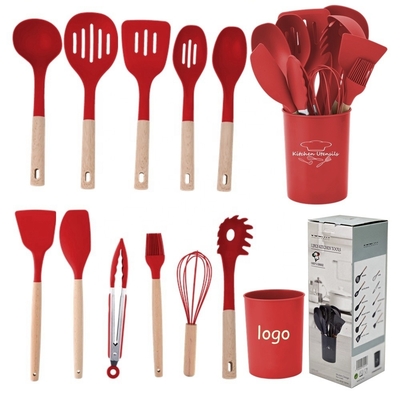 9/10/11/12pcs Resistente al calor herramientas de cocina de silicona libre de BPA Spatula Set Cualquier color