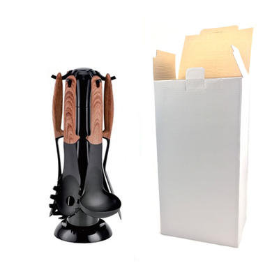 Conjunto de utensilios de cocina antiadherentes de 6 piezas de mango de madera y diseño resistente al calor