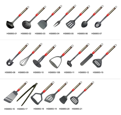 2023 utensilios de cocina conjuntos de utensilios de nylon para cocina profesional