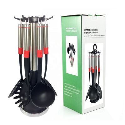 2023 utensilios de cocina conjuntos de utensilios de nylon para cocina profesional