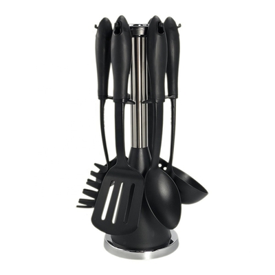 Conjunto de utensilios de cocina coloridos de plástico de nylon para cocinas