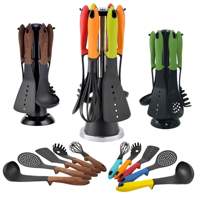 Grado alimentario utensilios de cocina ecológicos utensilios no adhesivos con cucharas resistentes al calor