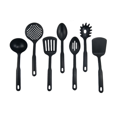 6 piezas de herramientas de cocina de nylon para la producción de cucharas de ensalada y herramientas de mesa de cocina verde