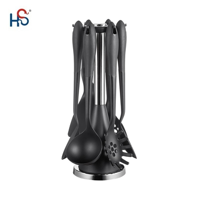 Conjunto de utensilios de cocina antiadherentes de 6 con espátulas resistentes al calor/cuchillos/torner con ranuras