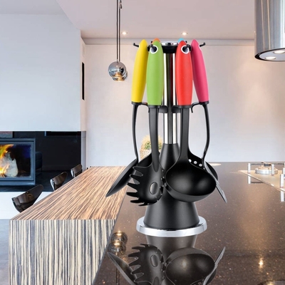 Conjuntos de utensilios de cocina de nylon para cocinar en casa Cucharas Turner Skimmer Espátula Servidor de pasta