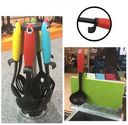 Conjuntos de utensilios de cocina de nylon para cocinar en casa Cucharas Turner Skimmer Espátula Servidor de pasta