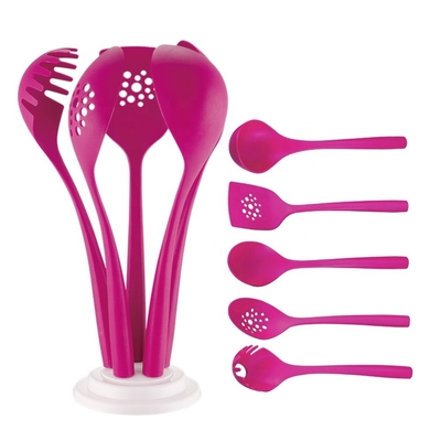 Logotipo de impresión de seda Conjunto de utensilios de cocina de nylon duradero de 8 piezas utensilios de cocina