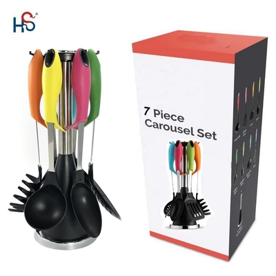Crea la cocina de tus sueños con un conjunto de utensilios de nylon de 7 piezas resistente al calor y versátil