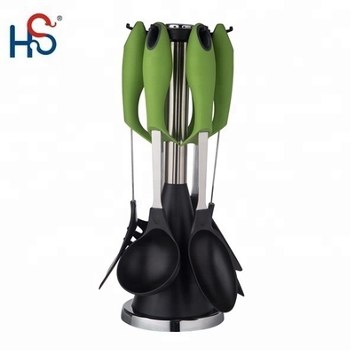 Crea la cocina de tus sueños con un conjunto de utensilios de nylon de 7 piezas resistente al calor y versátil