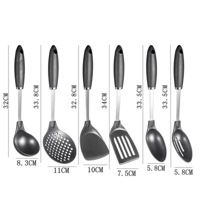 TPR mango utensilios de cocina de acero inoxidable cucharas para el hogar y accesorios de cocina
