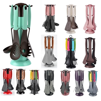 utensilios de cocina de nylon de colores y aparatos de cualquier color para cocinar sin pegamento