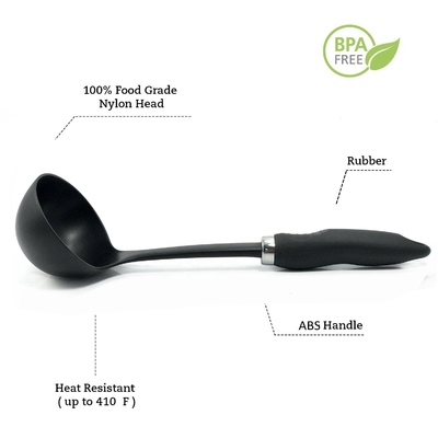 Set de utensilios de cocina de nylon de 7 piezas utensilios de cocina de plástico sostenible para hogareños