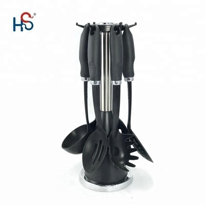 Set de utensilios de cocina de nylon de 7 piezas utensilios de cocina de plástico sostenible para hogareños