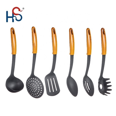 Conjunto de utensilios de cocina de mango de madera Conjunto de herramientas de cocina de madera