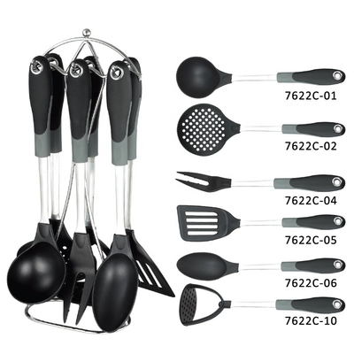 Set de utensilios de cocina de 7 piezas con lavavajillas y utensilios de nylon libres de BPA