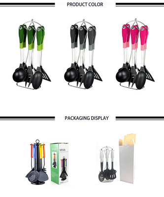 Set de utensilios de cocina de 7 piezas con lavavajillas y utensilios de nylon libres de BPA