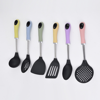 Conjunto de utensilios de cocina con herramientas de cocina antiadherentes y mango de acero inoxidable