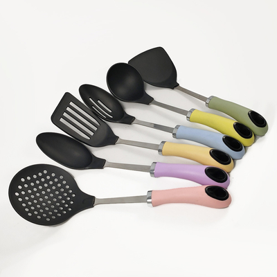 Conjunto de utensilios de cocina con herramientas de cocina antiadherentes y mango de acero inoxidable