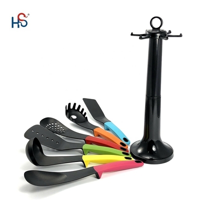 Conjunto de utensilios de cocina de nylon de anidación compacta Conjunto de utensilios de cocina ecológicos