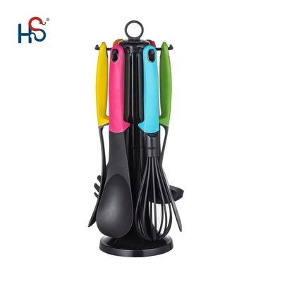 Conjunto de utensilios de cocina de nylon de anidación compacta Conjunto de utensilios de cocina ecológicos para su cocina