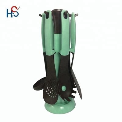 Conjunto de utensilios de cocina de nylon de anidación compacta Conjunto de utensilios de cocina ecológicos para su cocina