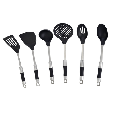 Cuchara de plástico Spatula tenedor cuchara Tong Turner utensilios de cocina Conjunto con logotipo personalizado